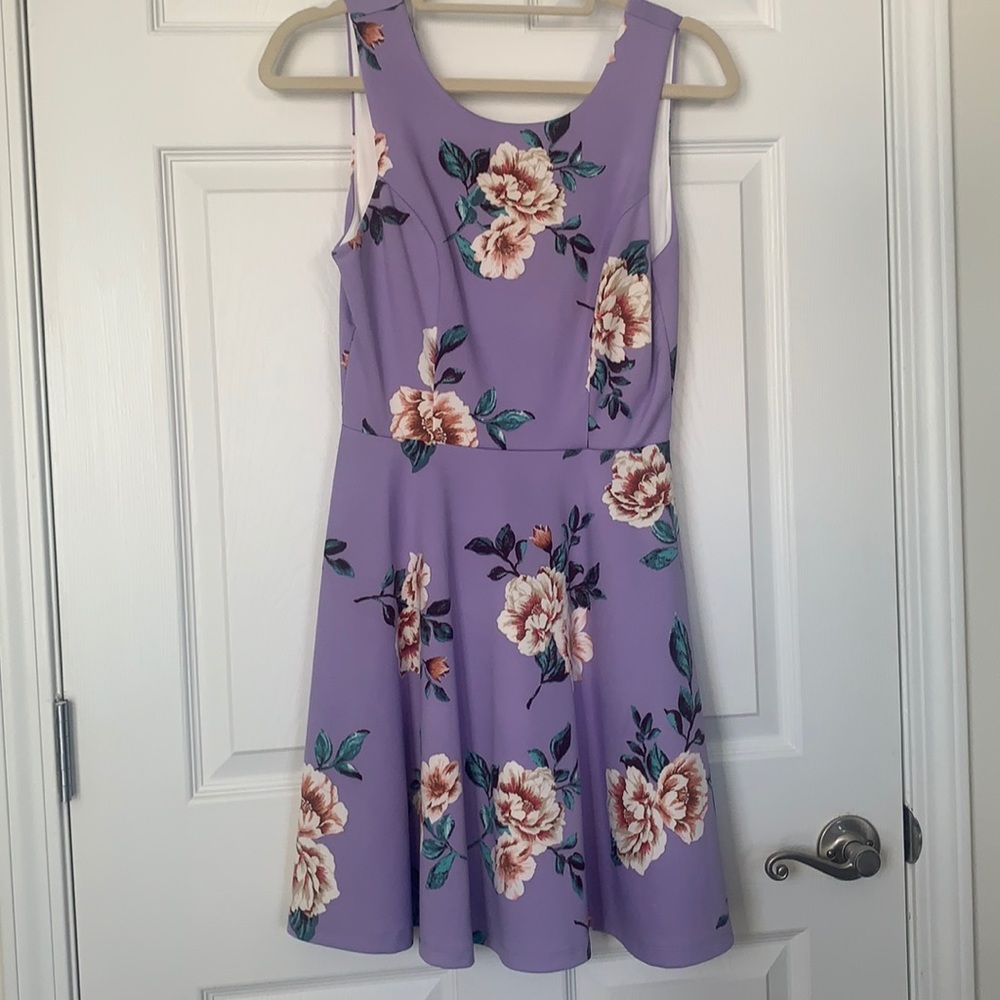 Purple floral dress